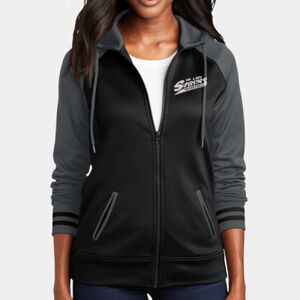 Ladies Sport Wick ® Varsity Fleece Full Zip Hooded Jacket Thumbnail